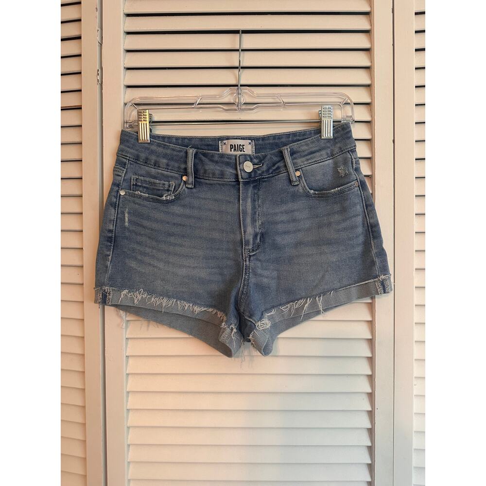 Paige Denim Cutoff Shorts Women’s Size 26 Blue Wash Frayed Hem Casual Summer